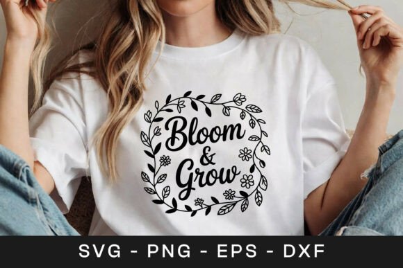 Bloom and Grow Floral SVG for Graphics and Crafts