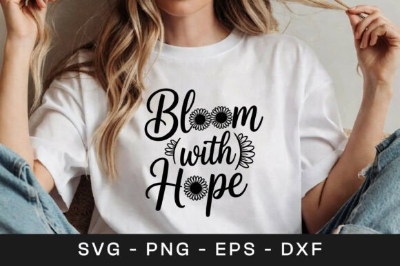 Bloom With Hope Floral SVG for Crafts and Graphics