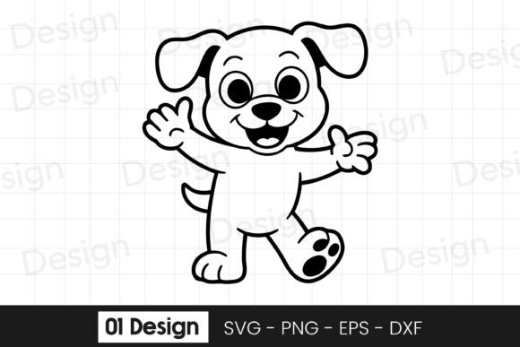 Cute Puppy SVG for Graphics and Crafts