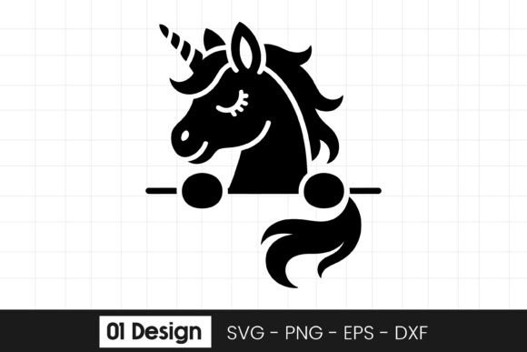 Cute Running Unicorn Clipart for Crafts and Graphics
