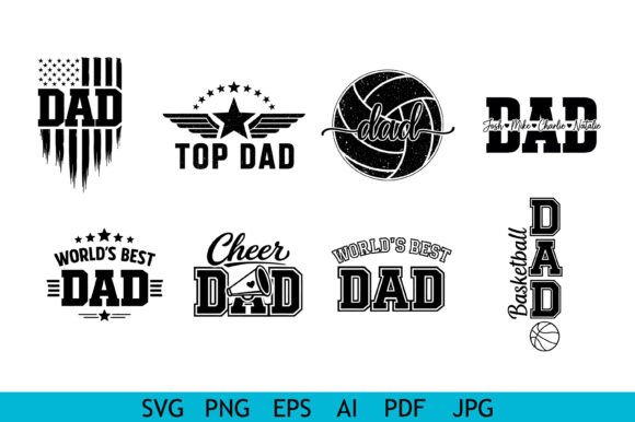 Dad Typography Quote Bundle Design