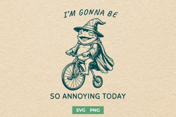 Funny Frog Wizard SVG Graphics for Crafts