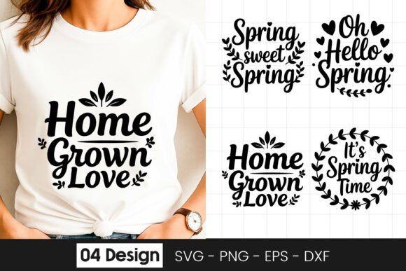 Home Grown Love Floral Graphics for Crafts