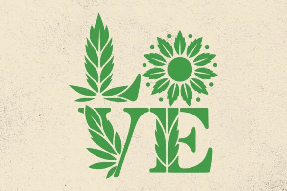 Love Cannabis SVG for Crafts and Graphics