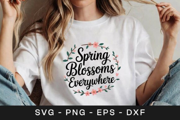 Spring Blossoms Everywhere Graphics for Crafts