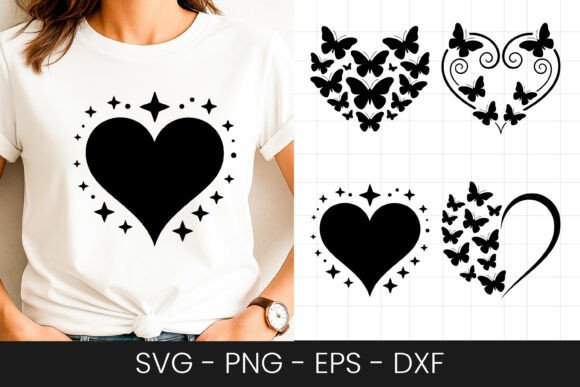 Star Heart Love SVG for Graphics and Crafts