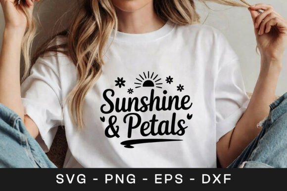 Sunshine and Petals Floral SVG PNG for Crafts